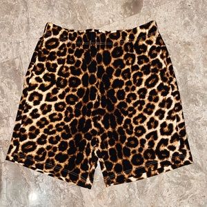 Women’s Princess Polly Leopard Print Biker Shorts Size 0 Lightly Used